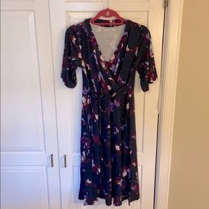NWT Navy floral nursing dress
